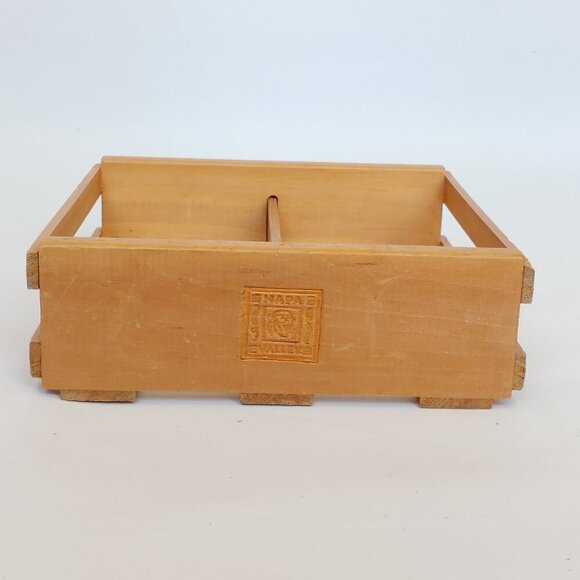 NAPA VALLEY Cassette Tape Holder DOUBLE RACK Wooden Storage Solution 24 Cassette - Picture 4 of 7